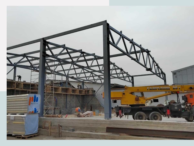 Строительство цехов в отрадном