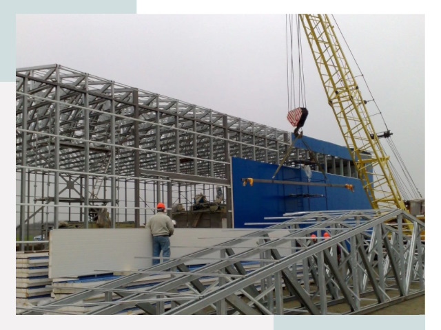 Монтаж ангаров в отрадном